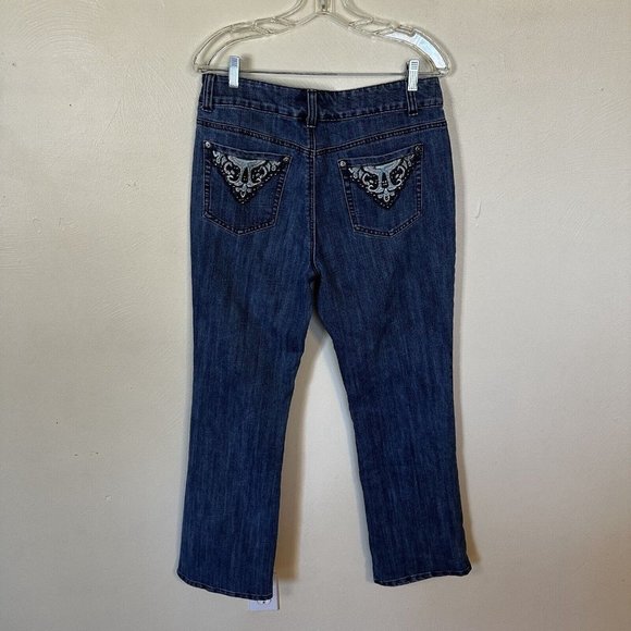 Baccini Jeans Womens 12 Jeans Bootcut Denim Pants Ladies Medium Wash Blue New - Picture 5 of 8